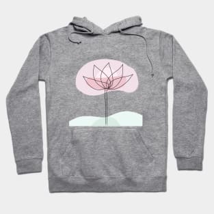 FLOWER - Abstract Line Art Hoodie